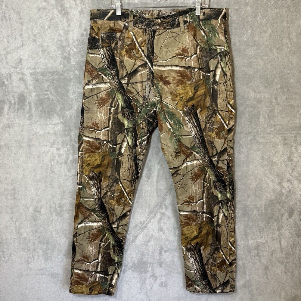 Wrangler Realtree AP Camo Hunting Pants 38x32 Camouflage Green Brown Pro Gear